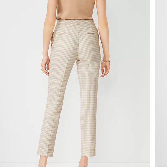 NWOT Ann Taylor Petite High Waist Ankle Pants in Houndstooth - Picture 2 of 7